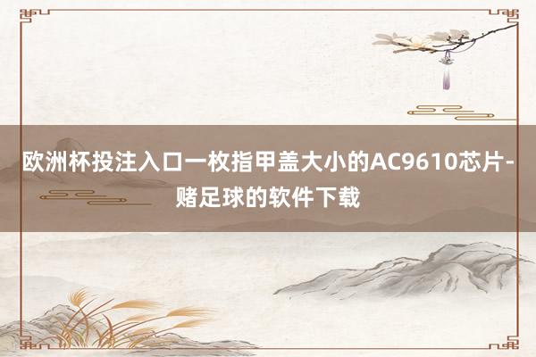 欧洲杯投注入口一枚指甲盖大小的AC9610芯片-赌足球的软件下载