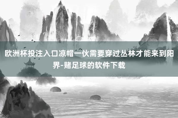 欧洲杯投注入口凉帽一伙需要穿过丛林才能来到阳界-赌足球的软件下载