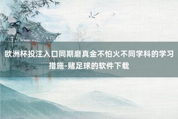 欧洲杯投注入口同期磨真金不怕火不同学科的学习措施-赌足球的软件下载