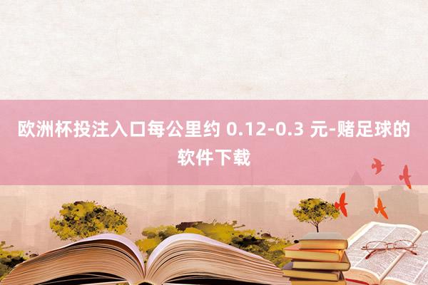 欧洲杯投注入口每公里约 0.12-0.3 元-赌足球的软件下载