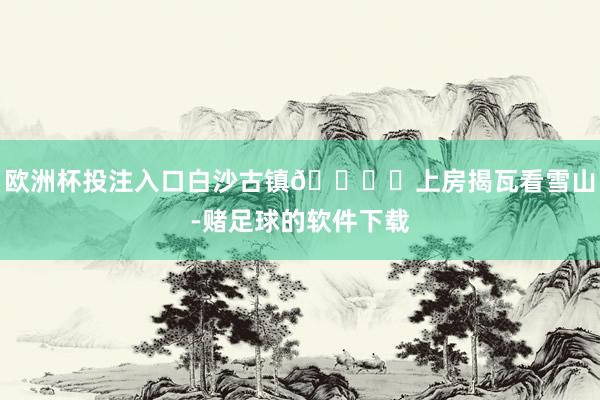 欧洲杯投注入口白沙古镇🏔️上房揭瓦看雪山-赌足球的软件下载