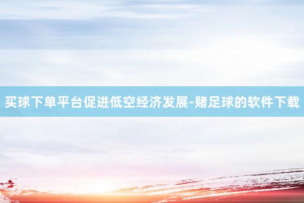 买球下单平台　　促进低空经济发展-赌足球的软件下载