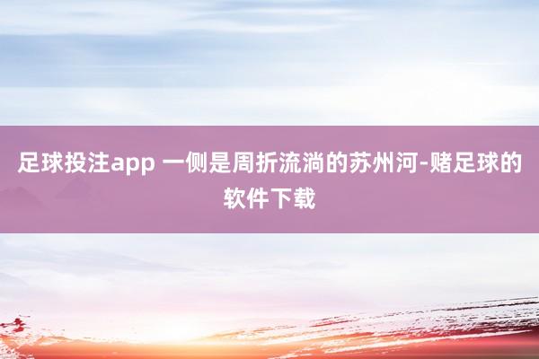 足球投注app 一侧是周折流淌的苏州河-赌足球的软件下载