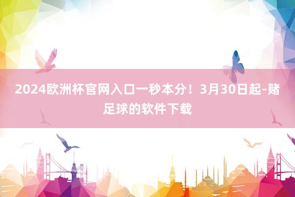 2024欧洲杯官网入口一秒本分！3月30日起-赌足球的软件下载