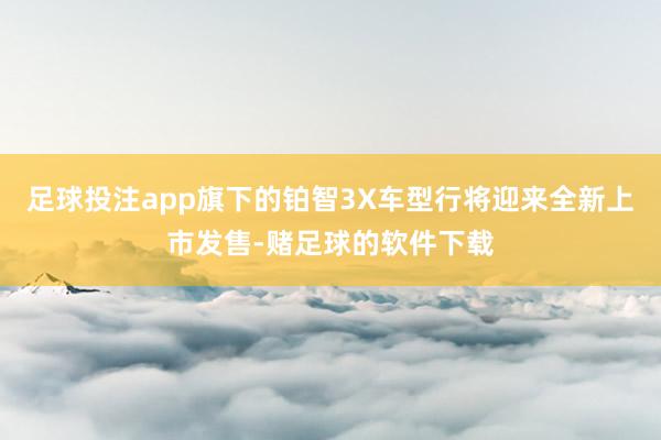 足球投注app旗下的铂智3X车型行将迎来全新上市发售-赌足球的软件下载