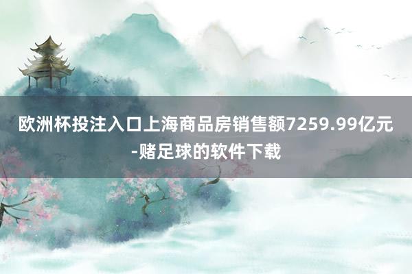 欧洲杯投注入口上海商品房销售额7259.99亿元-赌足球的软件下载