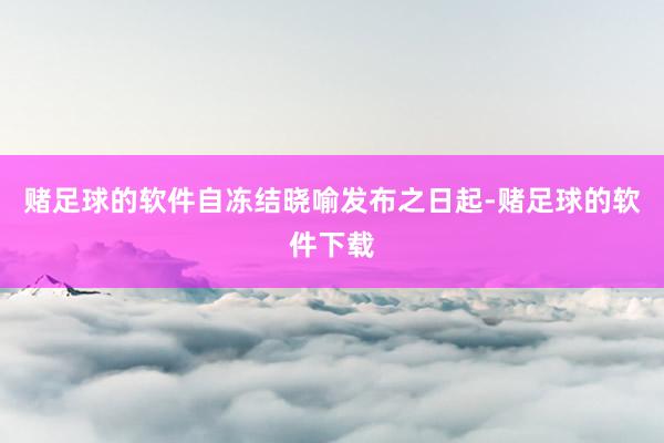 赌足球的软件自冻结晓喻发布之日起-赌足球的软件下载