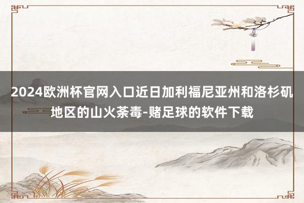 2024欧洲杯官网入口近日加利福尼亚州和洛杉矶地区的山火荼毒-赌足球的软件下载
