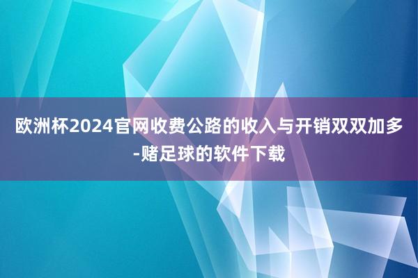 欧洲杯2024官网收费公路的收入与开销双双加多-赌足球的软件下载