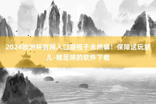 2024欧洲杯官网入口凝视于未然嘛！保障这玩意儿-赌足球的软件下载