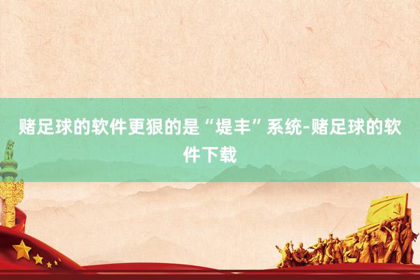 赌足球的软件更狠的是“堤丰”系统-赌足球的软件下载