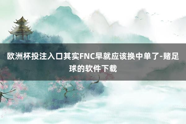 欧洲杯投注入口其实FNC早就应该换中单了-赌足球的软件下载