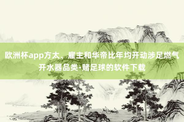 欧洲杯app方太、雇主和华帝比年均开动涉足燃气开水器品类-赌足球的软件下载