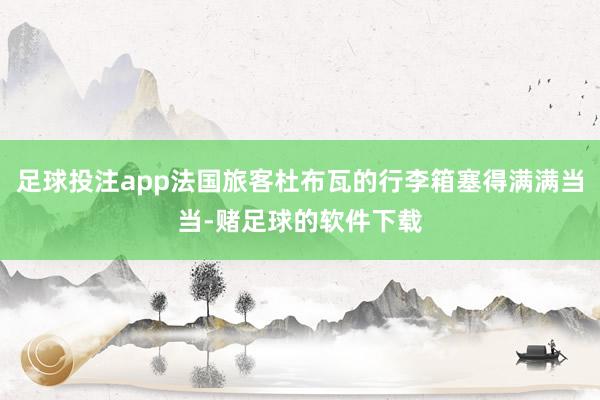 足球投注app法国旅客杜布瓦的行李箱塞得满满当当-赌足球的软件下载