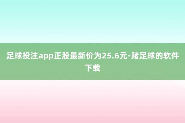 足球投注app正股最新价为25.6元-赌足球的软件下载