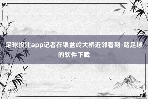 足球投注app记者在银盆岭大桥近邻看到-赌足球的软件下载