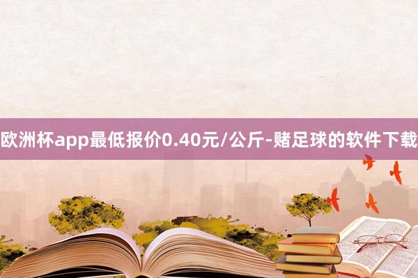 欧洲杯app最低报价0.40元/公斤-赌足球的软件下载