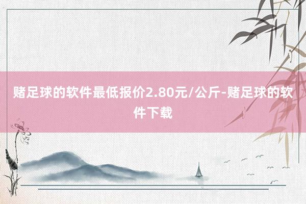 赌足球的软件最低报价2.80元/公斤-赌足球的软件下载