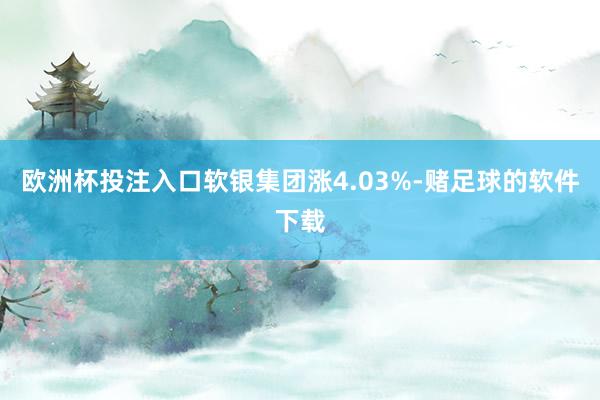 欧洲杯投注入口软银集团涨4.03%-赌足球的软件下载