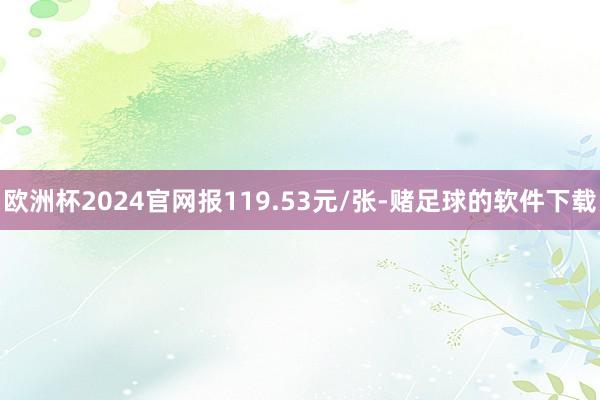 欧洲杯2024官网报119.53元/张-赌足球的软件下载