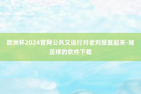 欧洲杯2024官网公共又运行对老刘报复起来-赌足球的软件下载