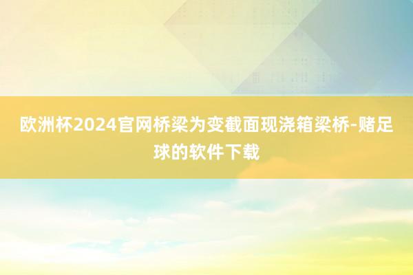 欧洲杯2024官网桥梁为变截面现浇箱梁桥-赌足球的软件下载