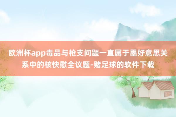 欧洲杯app毒品与枪支问题一直属于墨好意思关系中的核快慰全议题-赌足球的软件下载