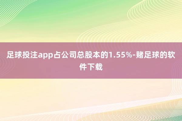 足球投注app占公司总股本的1.55%-赌足球的软件下载