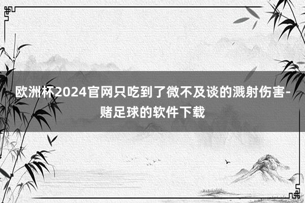 欧洲杯2024官网只吃到了微不及谈的溅射伤害-赌足球的软件下载