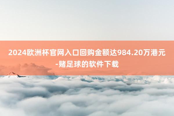 2024欧洲杯官网入口回购金额达984.20万港元-赌足球的软件下载