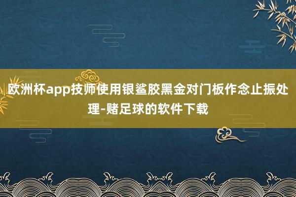 欧洲杯app技师使用银鲨胶黑金对门板作念止振处理-赌足球的软件下载