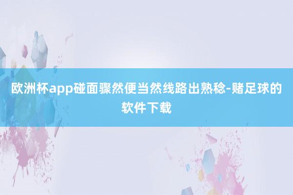 欧洲杯app碰面骤然便当然线路出熟稔-赌足球的软件下载
