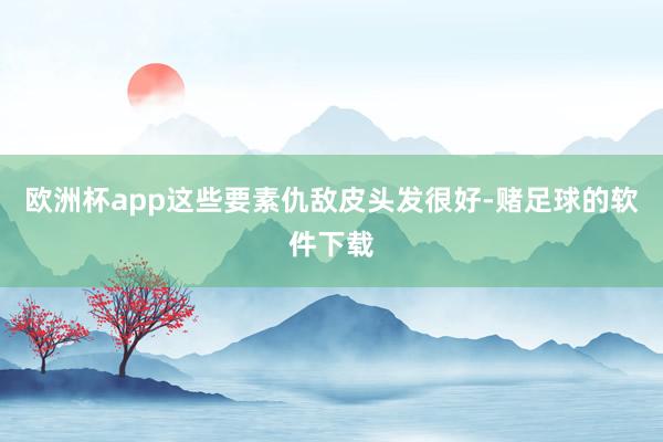欧洲杯app这些要素仇敌皮头发很好-赌足球的软件下载
