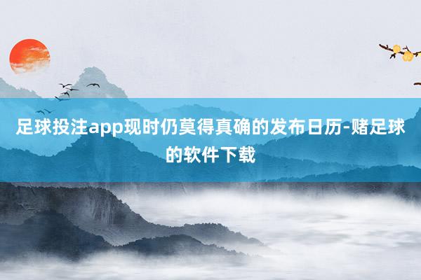 足球投注app现时仍莫得真确的发布日历-赌足球的软件下载