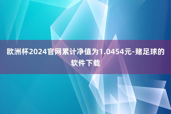 欧洲杯2024官网累计净值为1.0454元-赌足球的软件下载