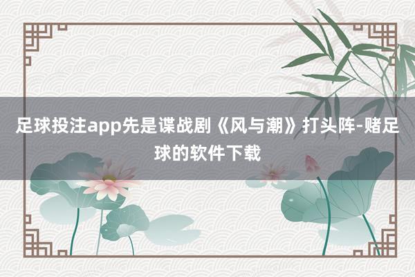 足球投注app先是谍战剧《风与潮》打头阵-赌足球的软件下载
