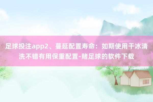 足球投注app2、蔓延配置寿命：如期使用干冰清洗不错有用保重配置-赌足球的软件下载