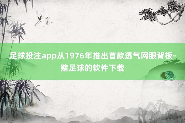 足球投注app从1976年推出首款透气网眼背板-赌足球的软件下载