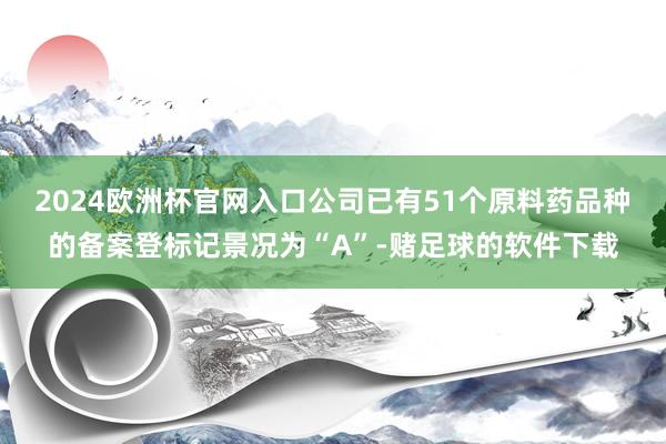 2024欧洲杯官网入口公司已有51个原料药品种的备案登标记景况为“A”-赌足球的软件下载