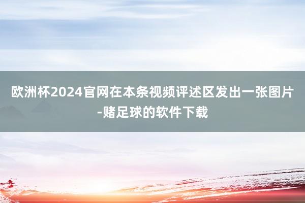 欧洲杯2024官网在本条视频评述区发出一张图片-赌足球的软件下载