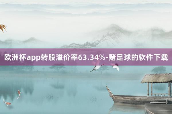 欧洲杯app转股溢价率63.34%-赌足球的软件下载