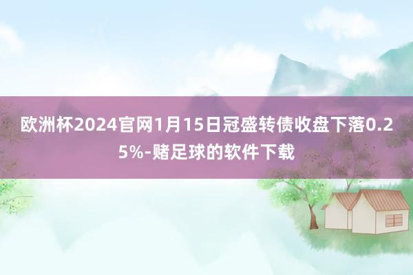欧洲杯2024官网1月15日冠盛转债收盘下落0.25%-赌足球的软件下载
