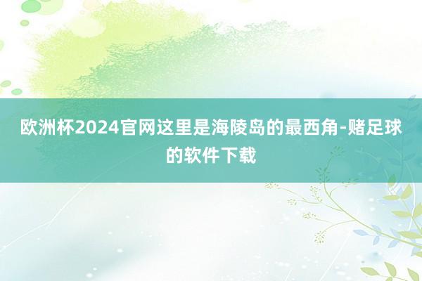 欧洲杯2024官网这里是海陵岛的最西角-赌足球的软件下载