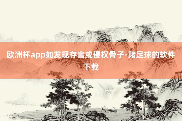 欧洲杯app如发现存害或侵权骨子-赌足球的软件下载