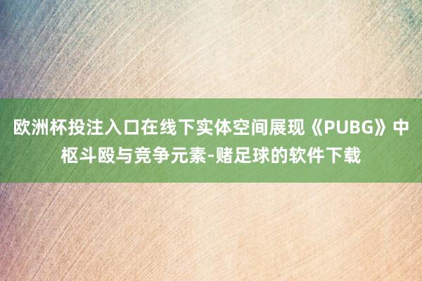 欧洲杯投注入口在线下实体空间展现《PUBG》中枢斗殴与竞争元素-赌足球的软件下载