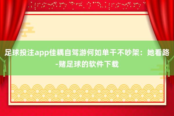 足球投注app佳耦自驾游何如单干不吵架：她看路-赌足球的软件下载