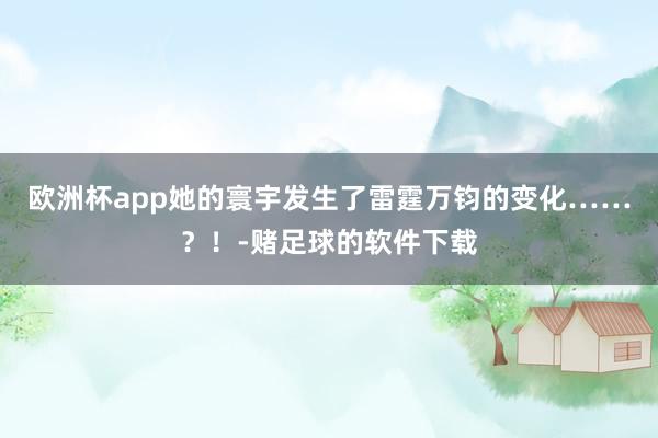 欧洲杯app她的寰宇发生了雷霆万钧的变化……？！-赌足球的软件下载