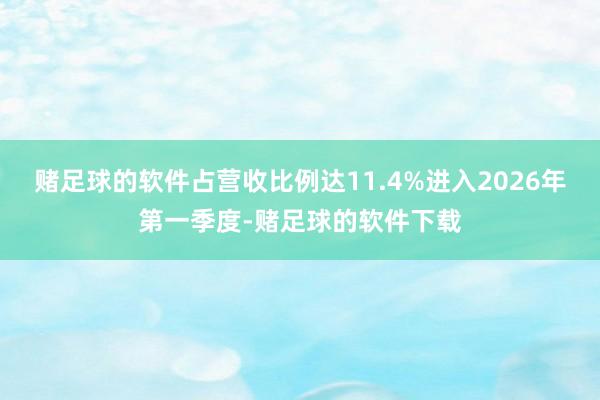 赌足球的软件占营收比例达11.4%进入2026年第一季度-赌足球的软件下载