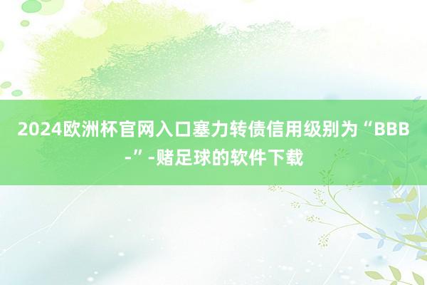 2024欧洲杯官网入口塞力转债信用级别为“BBB-”-赌足球的软件下载
