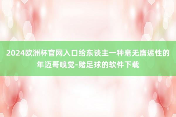 2024欧洲杯官网入口给东谈主一种毫无膺惩性的年迈哥嗅觉-赌足球的软件下载